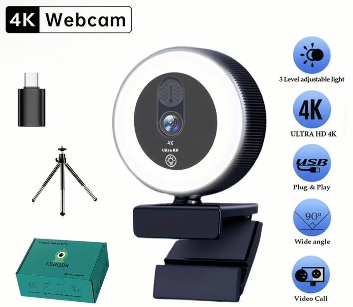 Caméra USB 4K Ultra HD