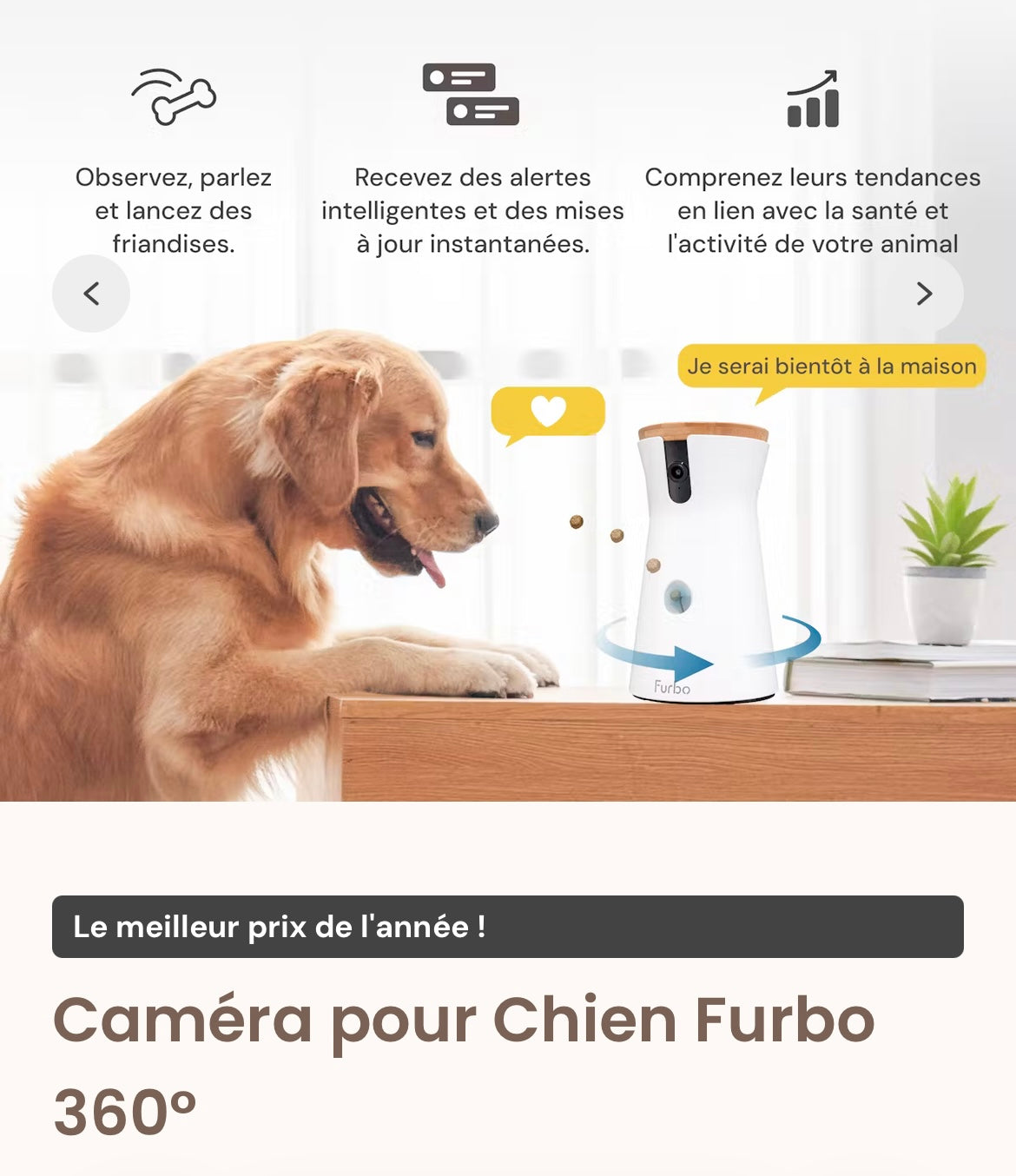 Caméra pour Chien Furbo 360°