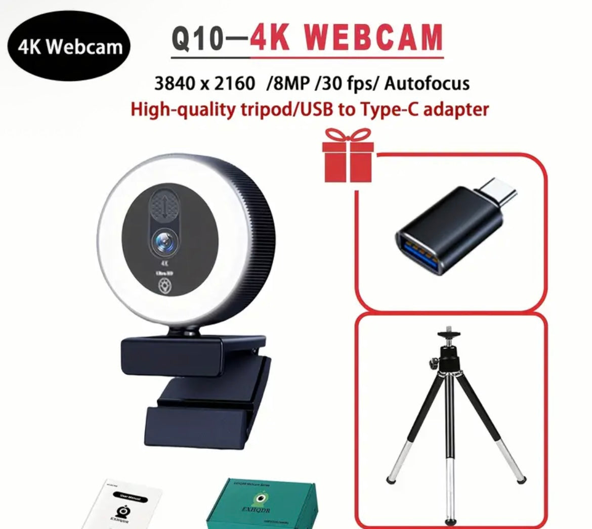 Caméra USB 4K Ultra HD