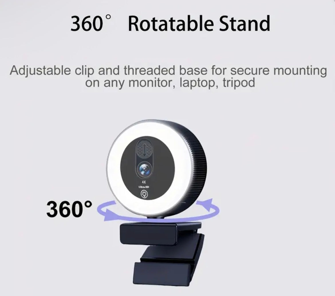 Caméra USB 4K Ultra HD